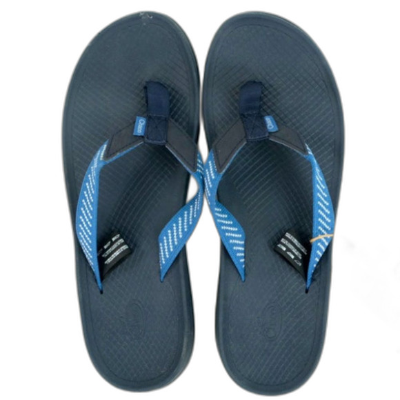 Chaco flip flops classic style blue with black sole size 14 measure 32cm - Picture 1 of 6